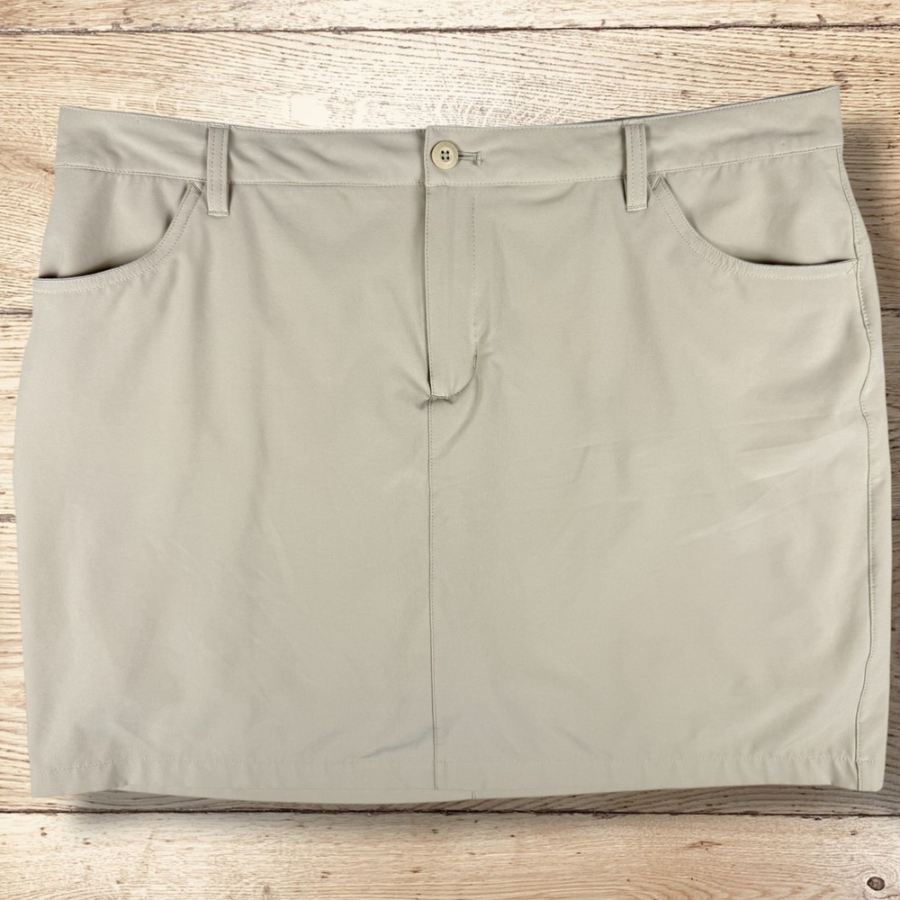 EDDIE BAUER Womens Casual Activewear Golf Skort Size 18‎ Khaki Beige